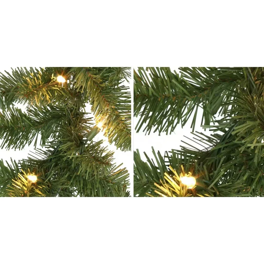 Home Holiday Accents 18ft Kingston Fir Pre-Lit Artificial Christmas Garland NIP